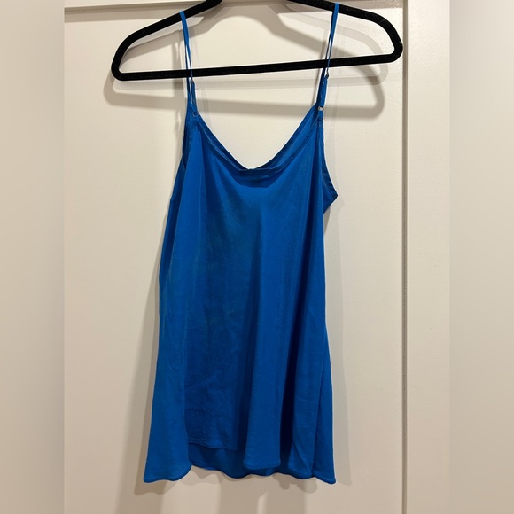 J crew women’s 100% silk royal blue slip cami flowy M - Picture 2 of 6